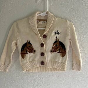 Hope and Henry Cardigan with Horse Motif